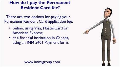 permanent resident card fee payment.